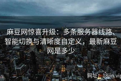 麻豆网惊喜升级：多条服务器线路、智能切换与清晰度自定义，最新麻豆网是多少