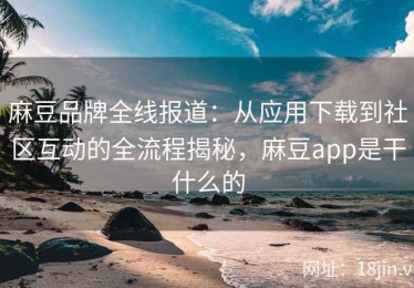 麻豆品牌全线报道：从应用下载到社区互动的全流程揭秘，麻豆app是干什么的