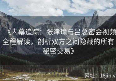 《内幕追踪：张津瑜与吕总密会视频全程解读，剖析双方之间隐藏的所有秘密交易》