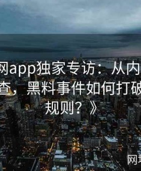 《黑料网app独家专访：从内部爆料到现场调查，黑料事件如何打破行业潜规则？》