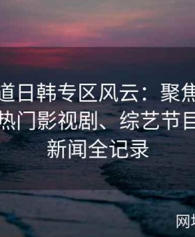 深度报道日韩专区风云：聚焦日韩一区内最热门影视剧、综艺节目及明星新闻全记录
