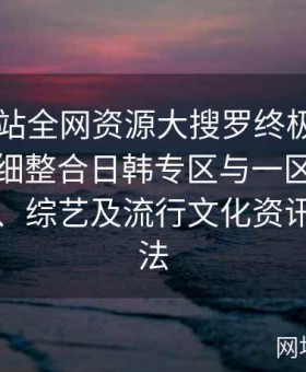 日韩网站全网资源大搜罗终极攻略大全：详细整合日韩专区与一区内最新影视剧、综艺及流行文化资讯获取方法
