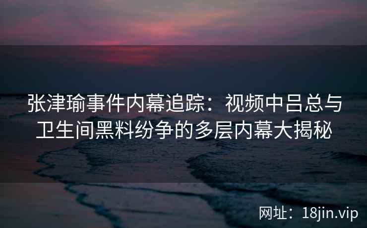 张津瑜事件内幕追踪：视频中吕总与卫生间黑料纷争的多层内幕大揭秘